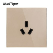 수냉식 에어컨 Minitiger 3 poles au 표준 공기 상태 벽 유리 패널 전원 소켓 온수기 콘센트 16a 250 v, 03 Gold