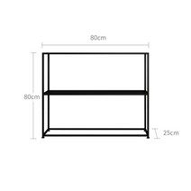 철제 폭좁은 콘솔 장식장 선반 모듈 주방 현관 프렌치 수입 와이드 8종, 매트블랙 80x25x80cm