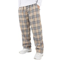 후리스타일 남성용 체크 밴딩 팬츠