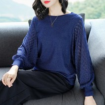 해외구매대행 니트 가을 긴소매 티셔츠 탑 중년 여성 -30860