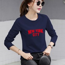 [오늘발송] 스타일아유 여성 new york city 도안 프린트 긴팔 티셔츠[AXA6TS040A]