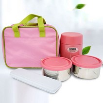 [베스트몰] 코스모스 웰빙 보온도시락 밥통 반찬통 도시락 #3107EA, 쿠팡 본상품선택