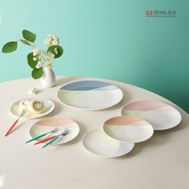한국도자기 블루밍플라워 뷔페세트 10p 티포크 포함, 민트, 본상품선택