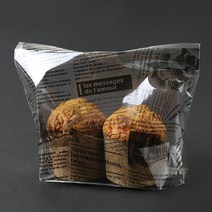 영문머핀비닐봉투(블랙)10매내외