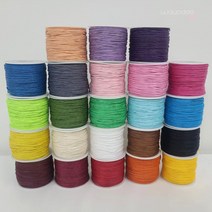 와요또 1mm 컬러 왁스끈 70m 소품 목걸이 팔찌 만들기 팔찌끈, 7.아이보리, 1개