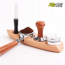 커빙 콤팩트 탬핑스테이션 우드 탬핑매트 디스트리뷰터 레벨링툴 탬퍼 받침대 바텀리스 포터필터 거치대, 콤팩트 탬핑스테이션(58mm전용), 1개