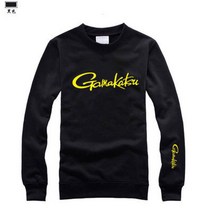봄 가을 일본 시마노 shimano 가마가츠 Gamakatsu 따뜻한 낚시 의류 라운드 넥 긴팔 통기성 야외, M블랙색