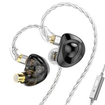 스포츠 골전도 블루투스 이어폰Trn mt4 2dd 저음 고성능 듀얼 다이나믹 hifi, mt4 블랙 마이크