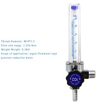 아르곤-이산화탄소 유량계 MIG 용접 CO2 아르곤 조절기 Mig Tig 1-25L/min M14 x 1.5 입구 연결, [01] CO2