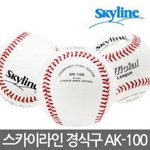 스카이라인 야구공 AK-100 소가죽 안전야구공 1PCS, AK-100 시합구 1개