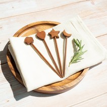 앙증 꼬지 티포크 4종 친환경 옻칠 과일꽂이, 하트