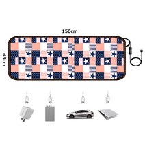 카자리코 DC 5V USB 1인용 나노카본 온열매트 전기장판 150cm X 45cm 차량용 낚시 캠핑용 전기방석 차박용 전기요, 핑크 스타