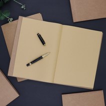 하늬통상 크라프트지 캘리그라피 무지노트 드로잉북, 1권, B5크라프트126매