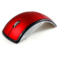 펜마우스 무선 마우스 새로운 2.4g 접이식 usb 수신기 접이식 광학 컴퓨터 pc, 빨간색