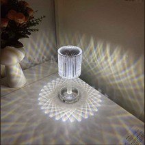 간접조명 오로라 불멍무드등 취침등 수유등, 크리스탈 무드등 충전식 단스탠드 수면등 702