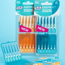 닥터치카 테페 이지픽 실리콘 치간칫솔 치아교정칫솔 XS/S EasyPick 36P, M／L 파랑