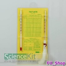 ForU857 건습구 습도계 만들기 인세트 키트 증발 영재 과학수업 기화열 실험교구, 상세페이지 참조
