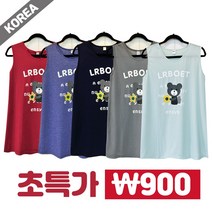 국산/ 특가/ 여름 여성 홈웨어 원피스 여자 민소매 곰이OPS