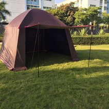 레트로스 허브쉘터 파이어쉘터 돔 터널형 리빙쉘 초대형 장박 6인용 텐트 전실 갬성캠핑 야외 피크닉 모닥베오르크, 커피색외장 3.3x3.3