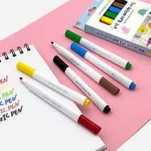 덕플러스 6색 워터 매직펜 세트 워터펜, 단품