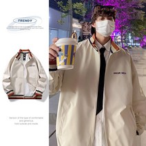 DFMEI 야구 유니폼 남성 자켓 유행 얇은 코트 봄과 가을 캐주얼 탑