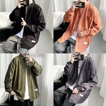 골덴남방 남성남방 남성셔츠 남자 남자남방 남자셔츠 박시 반하이넥 셔츠 100 URD