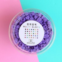 8mm 디폼 톡톡 멀티 블럭 대용량세트 도안 130여종, 8mm 리필 500개(그레이프퍼플)