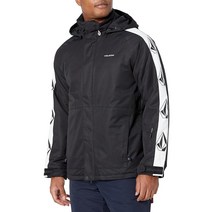 Volcom 남성용 아이코닉 스톤 단열 스노우보드 재킷 블랙 S3 XL