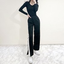 VANANA2 여성용 세컨 사이드 라인 트임 트레이닝 팬츠