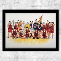 더 퍼스트 슬램덩크 굿즈 판플랫 THE FIRST SLAM DUNK 극장판 smb001, 블랙 프레임, 골드24
