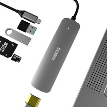 C타입 6포트 USB 3.0 멀티 허브 HDMI 4K 맥북 프로 아이패드 BX6H, 베이식스 6포트 C타입허브