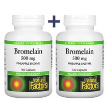 내츄럴팩터스 브로멜라인 500mg 파인애플효소 180정 2통