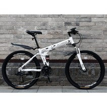 접이식 자전거 입문용 24 26인치 출퇴근 MTB 산악자전거, 24인치, 레드, B