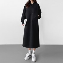 잘빠진 밴더 루즈핏 후드 원피스