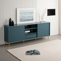 [에보니아] 딘 2000 슬라이드거실장 다리형, 화이트