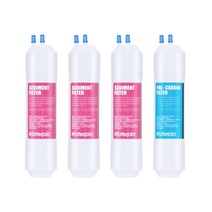 교체용 정수기필터 (세디먼트 3개+프리카본 1개), 03_일반필터_12인치_한방향_세디3개 프리1개_W