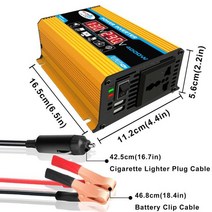 자동차 전원 인버터 4000W 12V ~ 220V/110V LED 변압기 4.2A 듀얼 USB 소켓 충전기 어댑터 수정 사인파, 01 AC110V