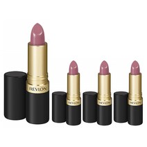레브론 수퍼 러스트러스 크림 립스틱, Sassy Mauve, 4.2g, 4개