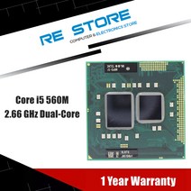 I5750인텔코어 i5 560M 2.66 GHz 듀얼코어 프로세서 PGA988 SLBTS 모바일 CPU, 한개옵션0