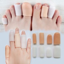 손가락 발가락 상처 보호 물집 예방 실리콘 골무 바느질 엄지 검지 고무 손 악기 방수 1P, 화이트, L