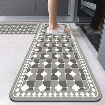 러그 주방매트심플롱 흡수 속건 매트 워셔리스 매트, 규조 진흙-V11, 60*180cm 60*90cm