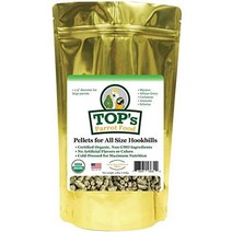 앵무새 먹이 모이 TOPs Parrot Food Pellet 분양 유황 회색 모란 앵무, 4파운드1팩
