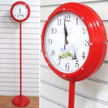 MDG2478 무소음 큐빅 스탠드시계 레드 꽃나무_GB6143], 쿠팡 본상품선택