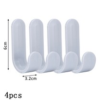 2Pcs/4 개/대 다기능 무료 펀칭 원활한 후크 화이트 일본 스타일 ABS 홈 부엌 욕실 문 후크에 대 한, 4pcs gray