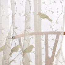 목가적 인 스타일 새 수 놓은 커튼 거실 화이트 쉬어 커튼 tulle for kitchen 창 커튼 패브릭 voile
