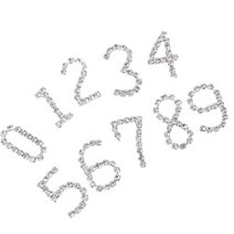 DIY 공예 장식에 대 한 10pcs 크리스탈 라인 석 번호 0-9 Embellishments, 아크릴, Flatback, 느슨한 라인 석