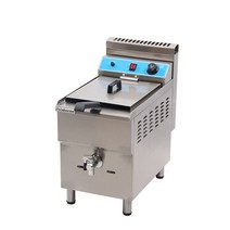 업소용 튀김기 주방 치킨 핫도그 스테인레스 스틸 싱글 바스켓 1 탱크 lpg 가스 딥 팻 제공 18 리터