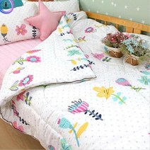 [SJ] 주니어차렵이불 플라워 1장 유아이불 어린이집 침구 ( SJ 42000EA ), 본상품