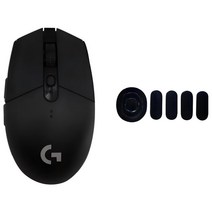 로지텍 G304 LIGHTSPEED 게이밍 무선 마우스 M-R0071 + 피트 세트, 블랙(마우스)