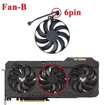 그래픽 카드 팬 88mm T129215BU DC12V ASUS TUF RTX 3060 Ti RTX3070 RTX3080-Gaming, 02 Fan B  6pin
